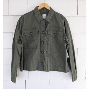 NWT Kensie Olive Green Button Front Jacket Medium